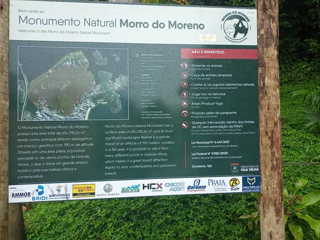 Placa do Monumento Natural Morro do Moreno
